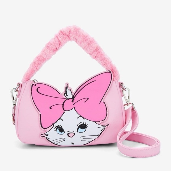 Loungefly Disney The Aristocats Marie Fuzzy Handle Crossbody Bag - Picture 4 of 6